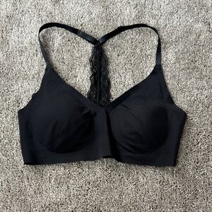 True & Co. Black Lace Detail Bralette